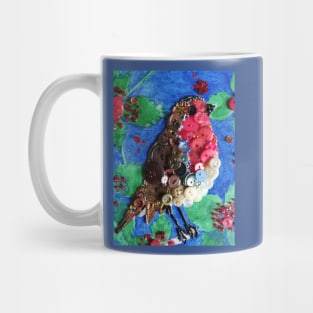 Christmas Robin buttons artwork Mug